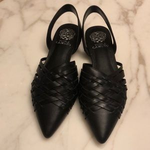 Vince Camino Black Meena Pointed Toe Flats. New